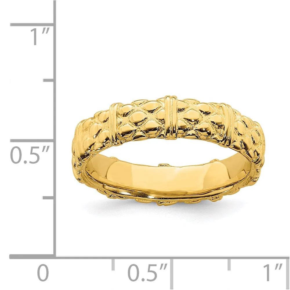 Stackable Expressions Jewelry Sterling Silver Stackable Expressions Gold-plated Ring | QSK298