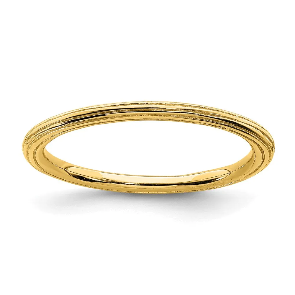 Stackable Expressions Jewelry Sterling Silver Stackable Expressions Gold-plated Step-down Ring | QSK182