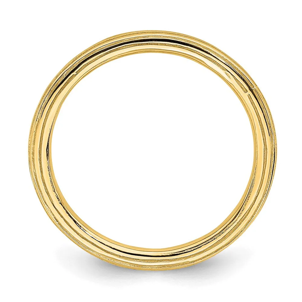 Stackable Expressions Jewelry Sterling Silver Stackable Expressions Gold-plated Step-down Ring | QSK182