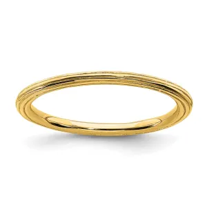 Stackable Expressions Jewelry Sterling Silver Stackable Expressions Gold-plated Step-down Ring | QSK182