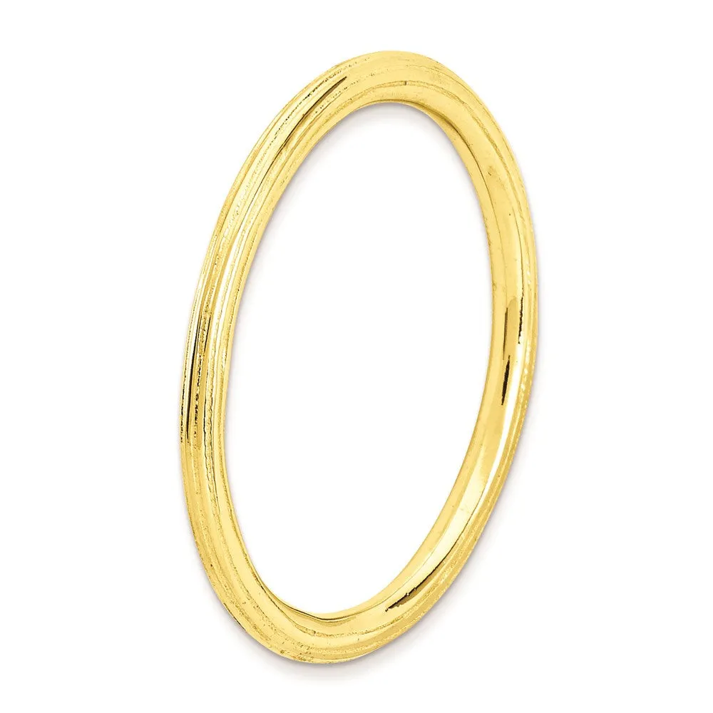 Stackable Expressions Jewelry Sterling Silver Stackable Expressions Gold-plated Step-down Ring | QSK182