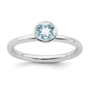 Stackable Expressions Jewelry Sterling Silver Stackable Expressions High 5mm March Swarovski Ring | QSK963