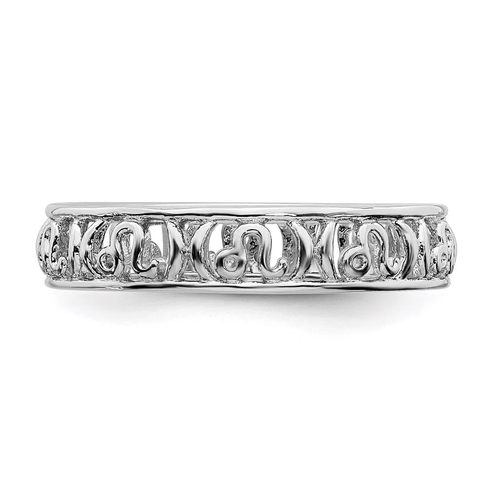 Stackable Expressions Jewelry Sterling Silver Stackable Expressions Leo Zodiac Ring | QSK2022