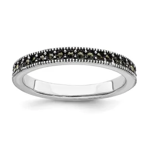 Stackable Expressions Jewelry Sterling Silver Stackable Expressions Marcasite Band | QSK816