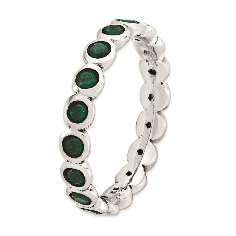 Stackable Expressions Jewelry Sterling Silver Stackable Expressions May Swarovski Ring | QSK977