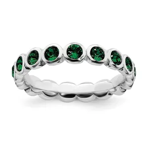 Stackable Expressions Jewelry Sterling Silver Stackable Expressions May Swarovski Ring | QSK977