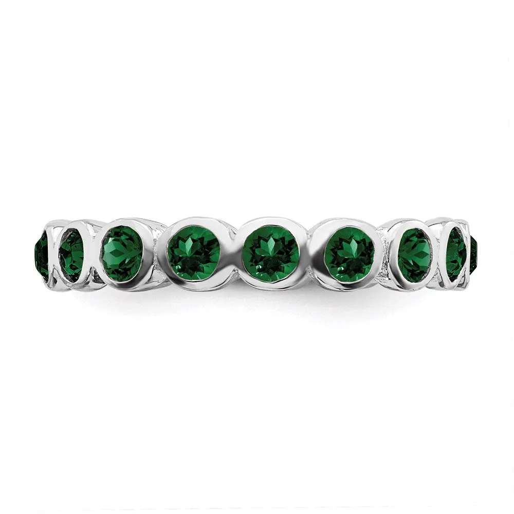 Stackable Expressions Jewelry Sterling Silver Stackable Expressions May Swarovski Ring | QSK977