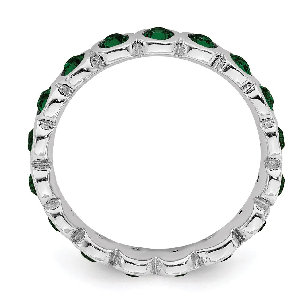 Stackable Expressions Jewelry Sterling Silver Stackable Expressions May Swarovski Ring | QSK977