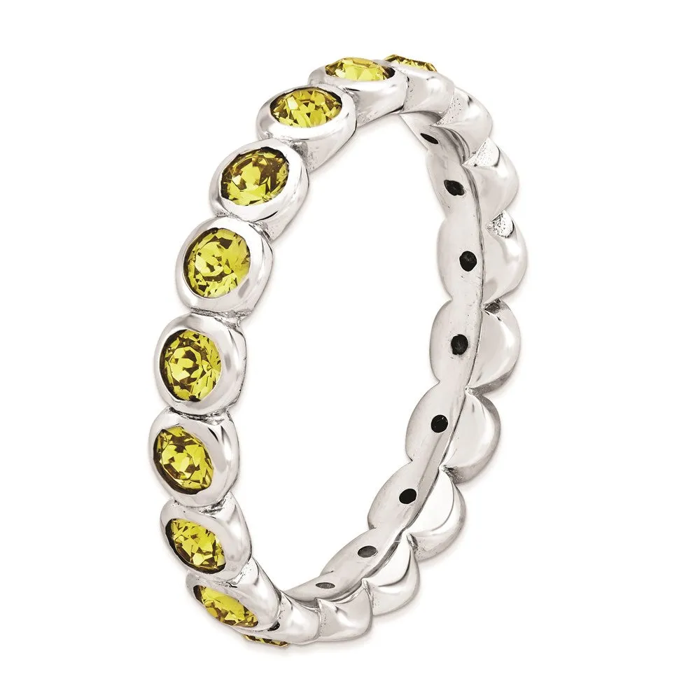 Stackable Expressions Jewelry Sterling Silver Stackable Expressions November Swarovski Ring | QSK983
