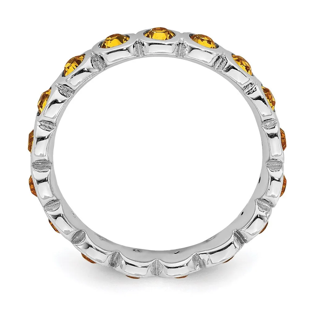 Stackable Expressions Jewelry Sterling Silver Stackable Expressions November Swarovski Ring | QSK983