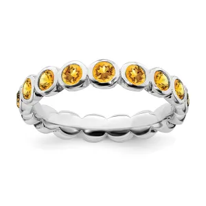 Stackable Expressions Jewelry Sterling Silver Stackable Expressions November Swarovski Ring | QSK983