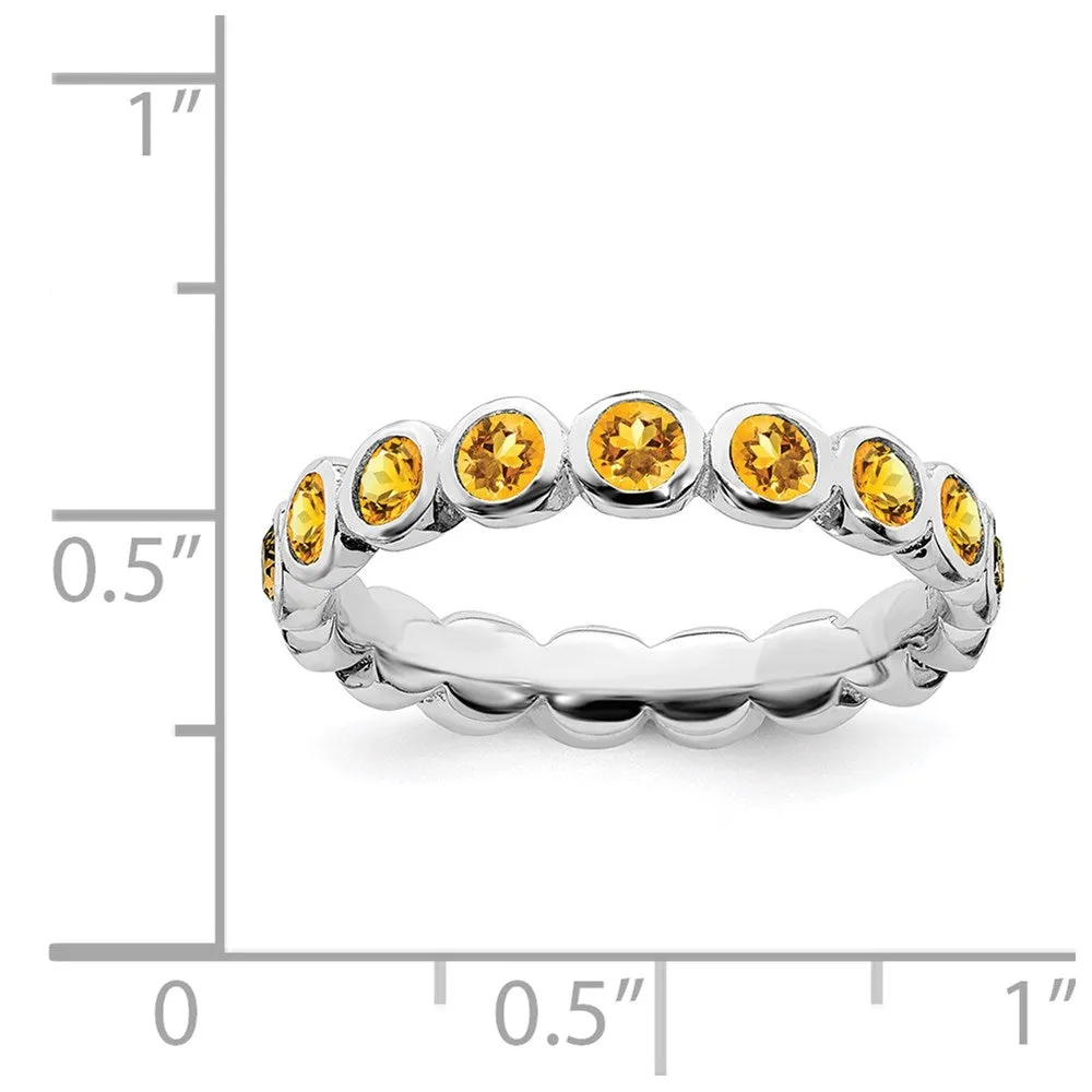 Stackable Expressions Jewelry Sterling Silver Stackable Expressions November Swarovski Ring | QSK983
