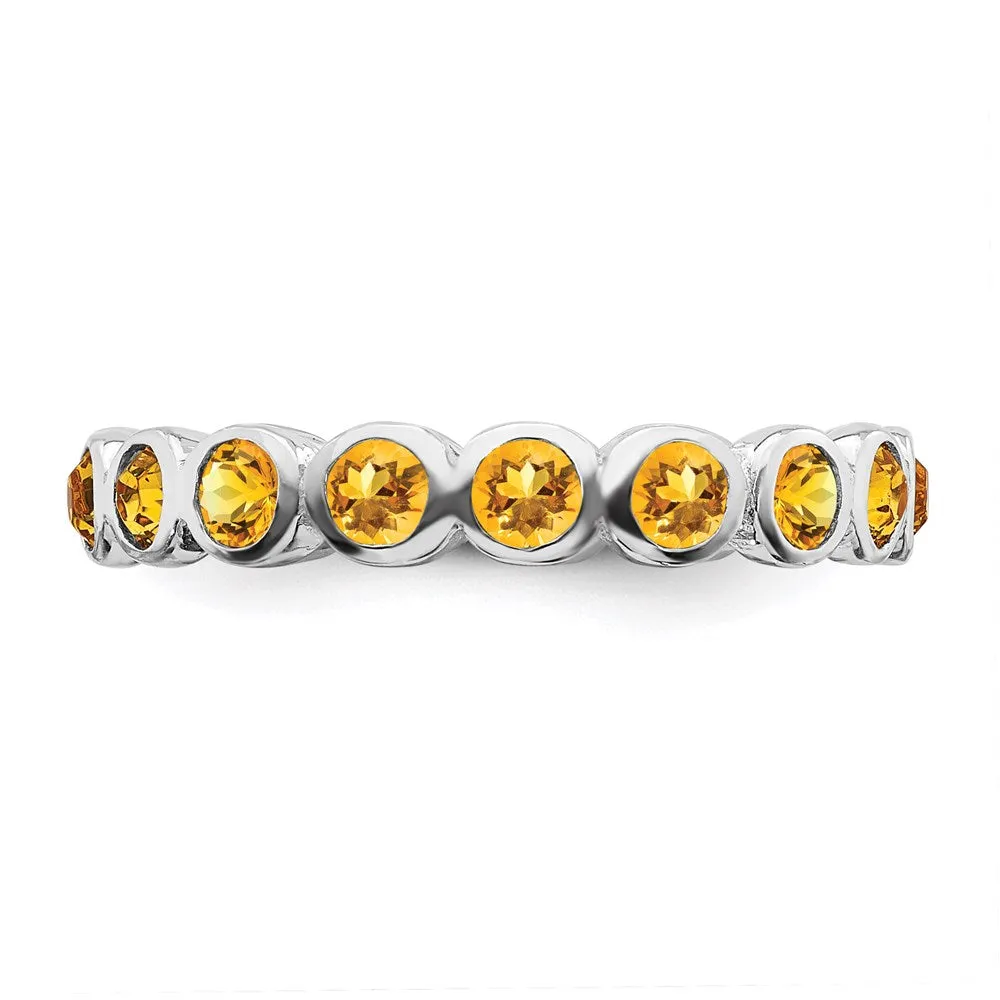 Stackable Expressions Jewelry Sterling Silver Stackable Expressions November Swarovski Ring | QSK983