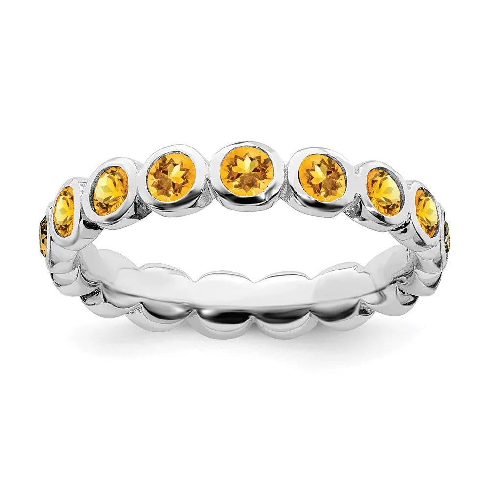 Stackable Expressions Jewelry Sterling Silver Stackable Expressions November Swarovski Ring | QSK983