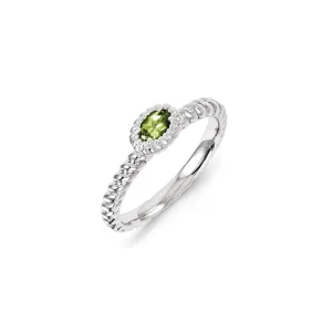 Stackable Expressions Jewelry Sterling Silver Stackable Expressions Peridot Ring | QSK112