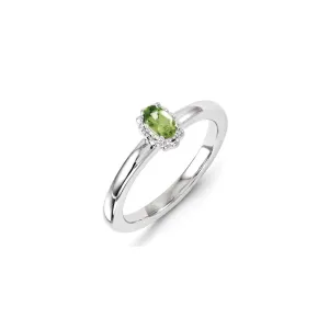 Stackable Expressions Jewelry Sterling Silver Stackable Expressions Peridot Ring | QSK1271