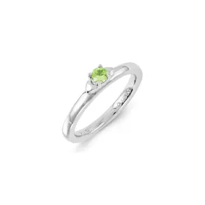Stackable Expressions Jewelry Sterling Silver Stackable Expressions Peridot Ring | QSK1306