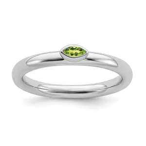 Stackable Expressions Jewelry Sterling Silver Stackable Expressions Peridot Ring | QSK2131