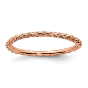Stackable Expressions Jewelry Sterling Silver Stackable Expressions Pink-plated Criss-cross Ring | QSK188