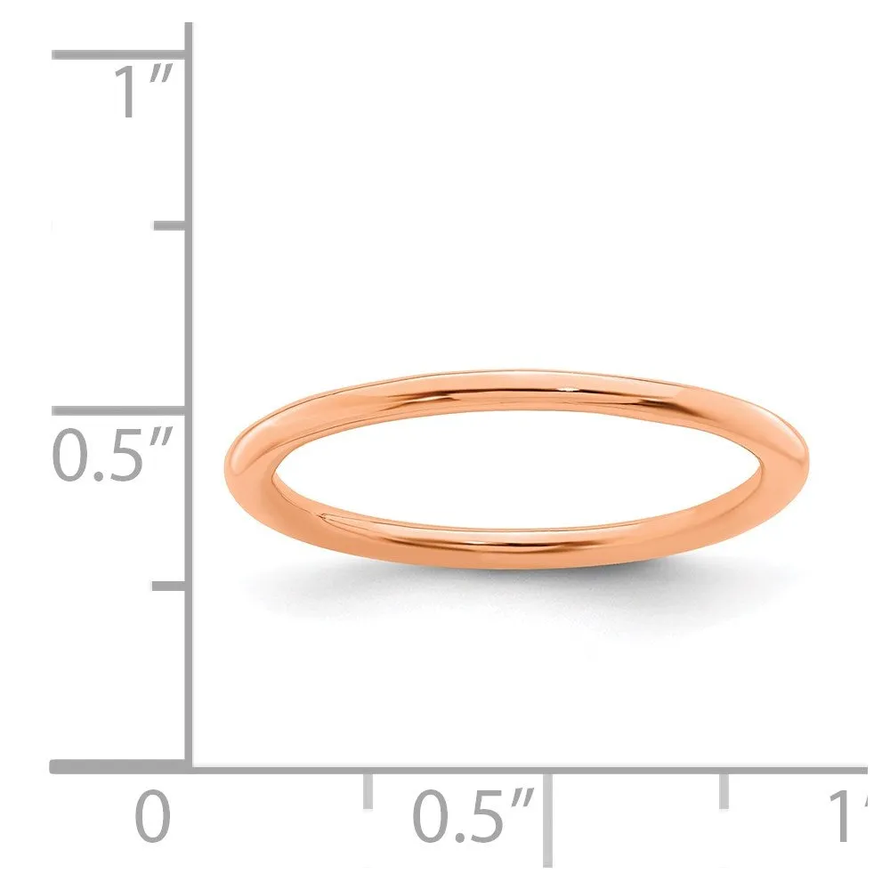 Stackable Expressions Jewelry Sterling Silver Stackable Expressions Pink-plated Polished Ring | QSK164
