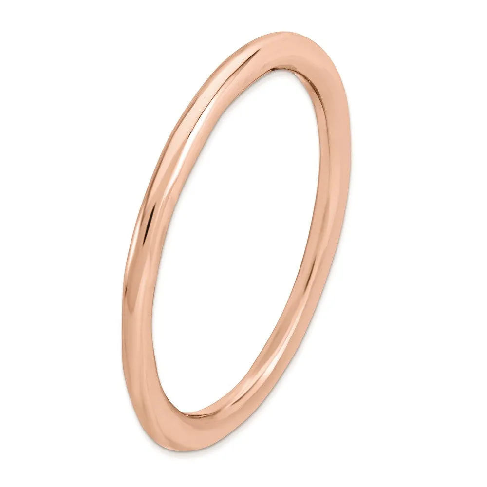 Stackable Expressions Jewelry Sterling Silver Stackable Expressions Pink-plated Polished Ring | QSK164
