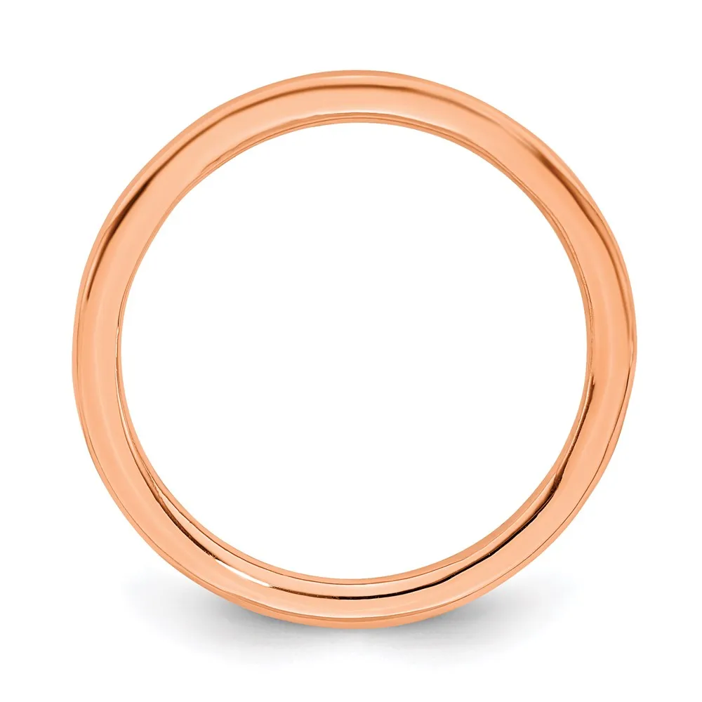 Stackable Expressions Jewelry Sterling Silver Stackable Expressions Pink-plated Polished Ring | QSK164