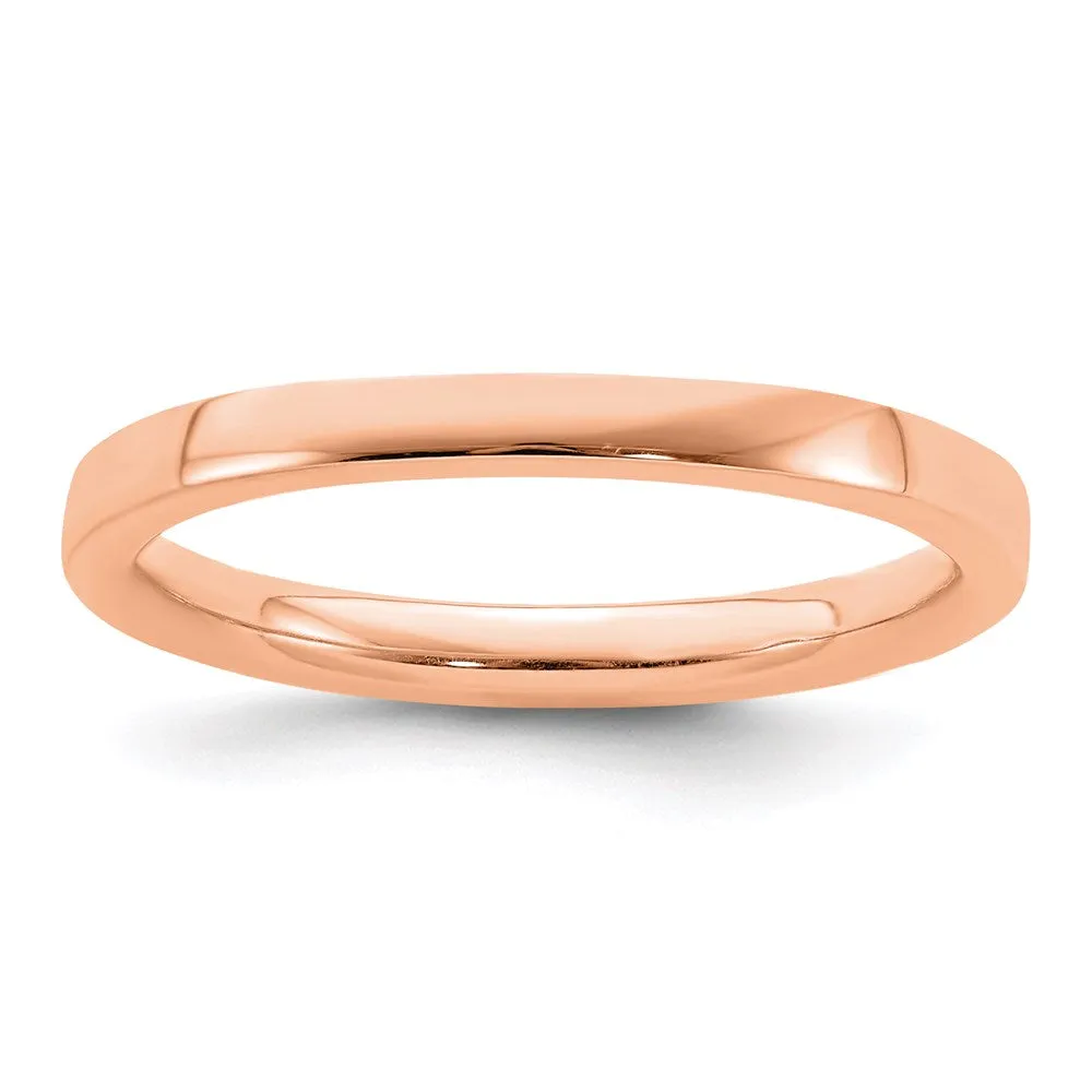 Stackable Expressions Jewelry Sterling Silver Stackable Expressions Pink-plated Polished Ring | QSK240