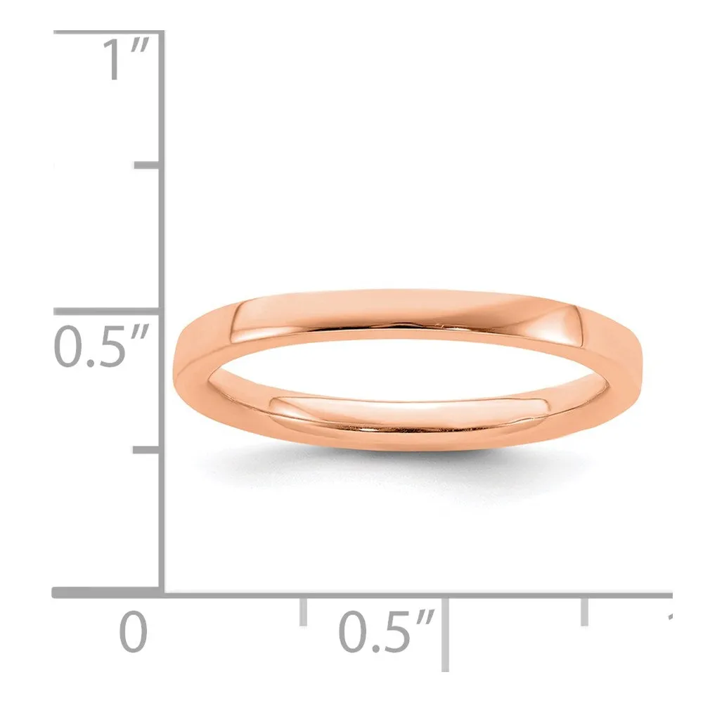 Stackable Expressions Jewelry Sterling Silver Stackable Expressions Pink-plated Polished Ring | QSK240