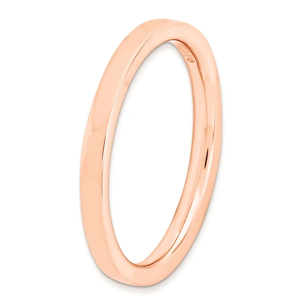 Stackable Expressions Jewelry Sterling Silver Stackable Expressions Pink-plated Polished Ring | QSK240