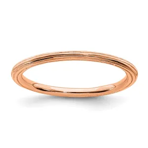 Stackable Expressions Jewelry Sterling Silver Stackable Expressions Pink-plated Step-down Ring | QSK184