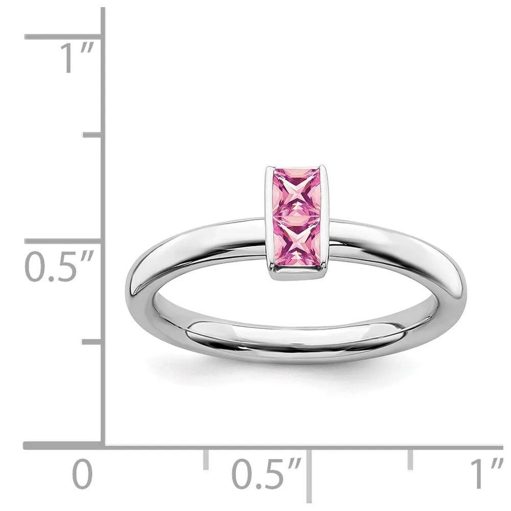 Stackable Expressions Jewelry Sterling Silver Stackable Expressions Pink Tourmaline Ring | QSK2121