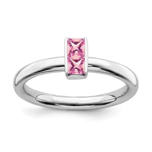 Stackable Expressions Jewelry Sterling Silver Stackable Expressions Pink Tourmaline Ring | QSK2121