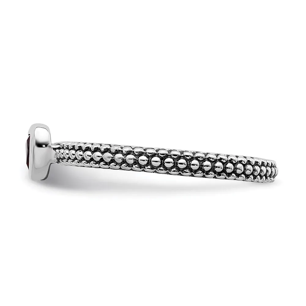Stackable Expressions Jewelry Sterling Silver Stackable Expressions Polished Cr.R Heart Ring | QSK609