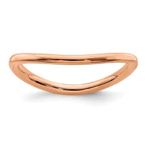 Stackable Expressions Jewelry Sterling Silver Stackable Expressions Polished Pink-plated Wave Ring | QSK712