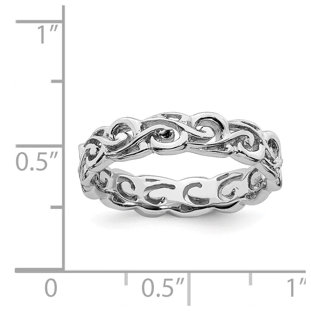 Stackable Expressions Jewelry Sterling Silver Stackable Expressions Polished Ring | QSK130