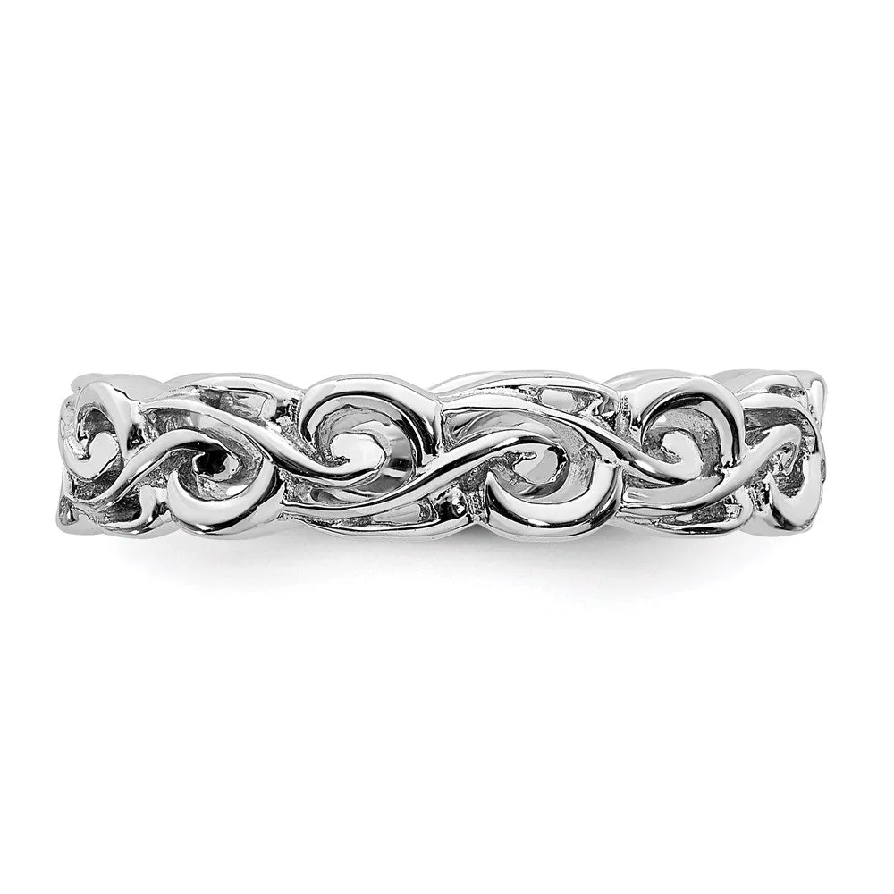 Stackable Expressions Jewelry Sterling Silver Stackable Expressions Polished Ring | QSK130