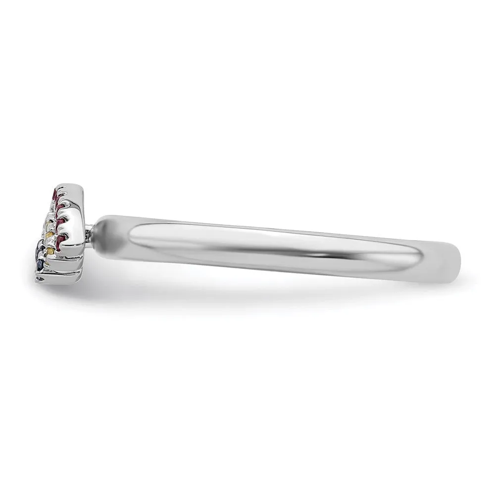 Stackable Expressions Jewelry Sterling Silver Stackable Expressions Rainbow Ring | QSK2166