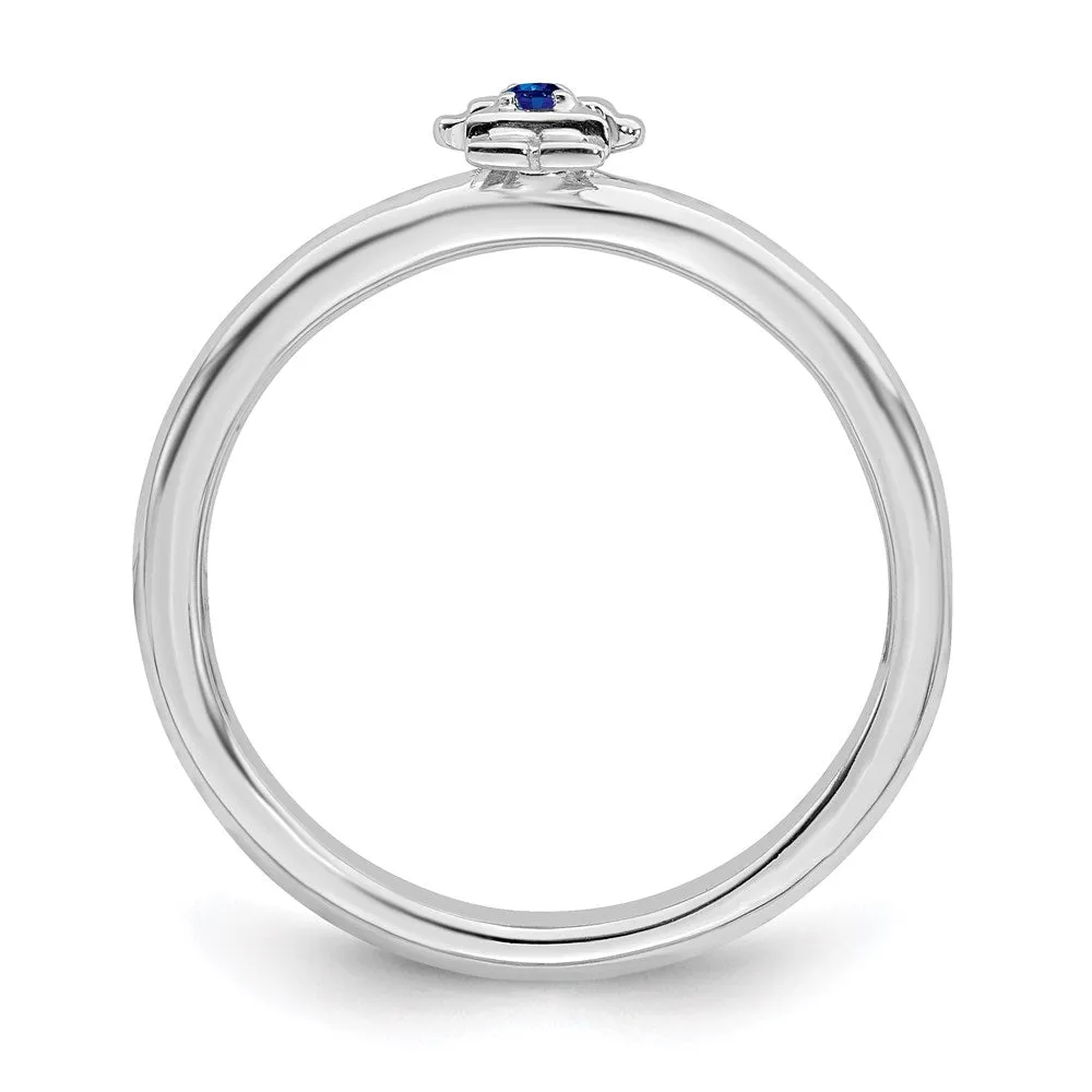 Stackable Expressions Jewelry Sterling Silver Stackable Expressions Rhodium Cr. Sapp Girl Ring | QSK1931