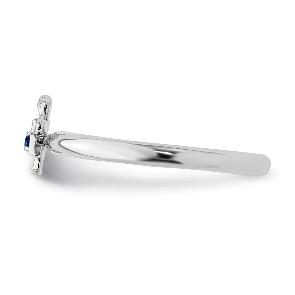 Stackable Expressions Jewelry Sterling Silver Stackable Expressions Rhodium Cr. Sapp Girl Ring | QSK1931