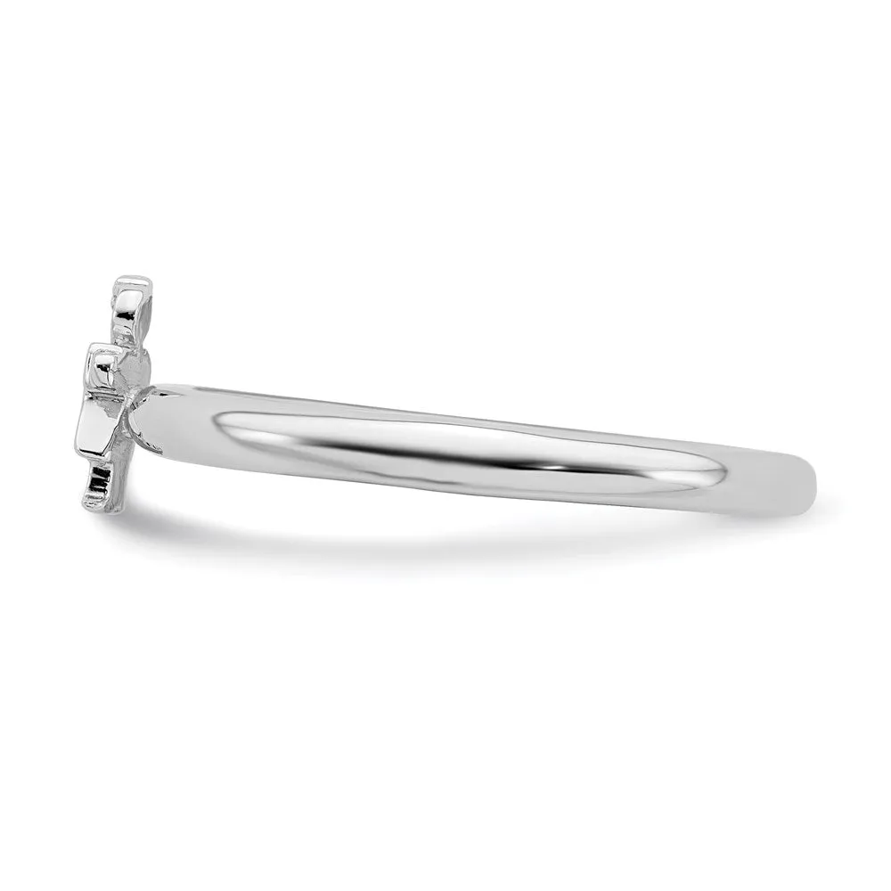 Stackable Expressions Jewelry Sterling Silver Stackable Expressions Rhodium Girl Ring | QSK1936