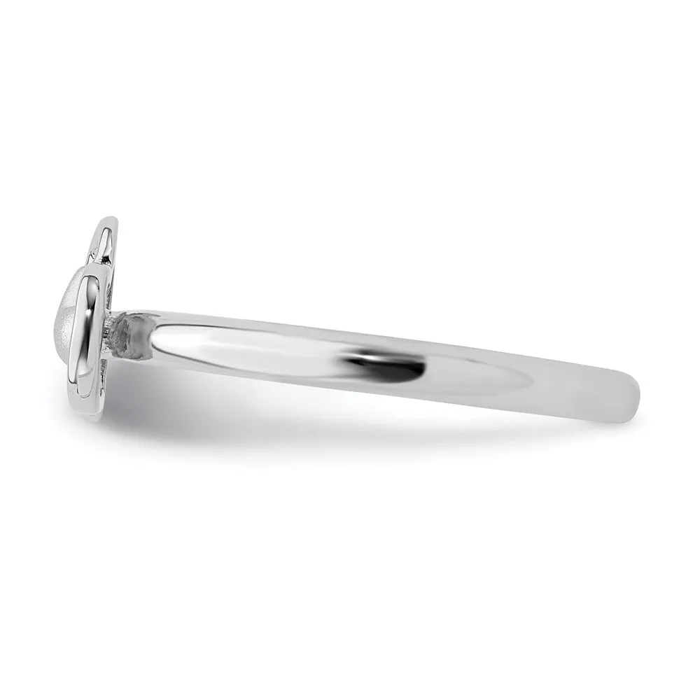 Stackable Expressions Jewelry Sterling Silver Stackable Expressions Rhodium Heart Ring | QSK1623