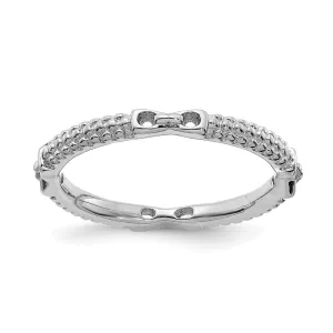 Stackable Expressions Jewelry Sterling Silver Stackable Expressions Rhodium-plated Polished Ring | QSK2037