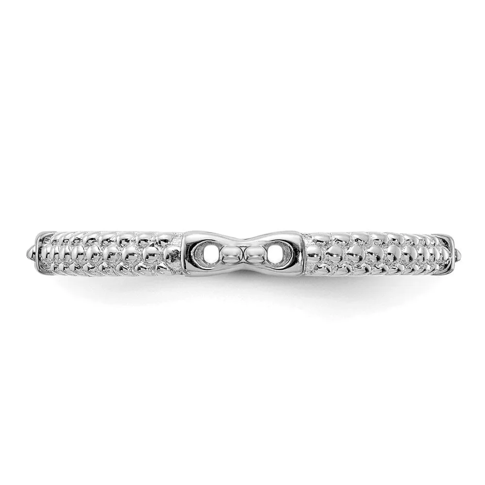 Stackable Expressions Jewelry Sterling Silver Stackable Expressions Rhodium-plated Polished Ring | QSK2037