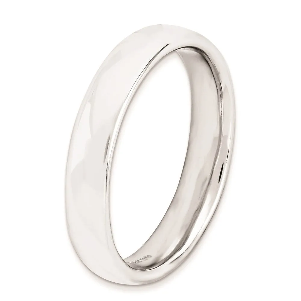 Stackable Expressions Jewelry Sterling Silver Stackable Expressions Rhodium Polished Ring | QSK291