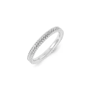 Stackable Expressions Jewelry Sterling Silver Stackable Expressions Rhodium Ring | QSK1136
