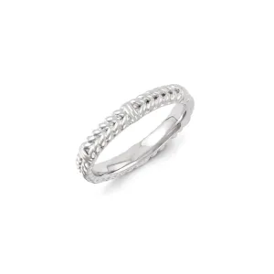 Stackable Expressions Jewelry Sterling Silver Stackable Expressions Rhodium Ring | QSK1138