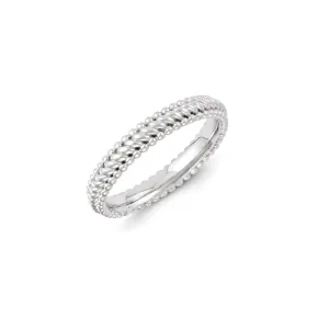Stackable Expressions Jewelry Sterling Silver Stackable Expressions Rhodium Ring | QSK1139