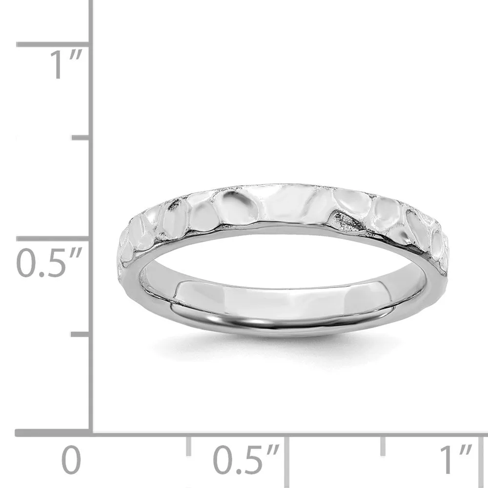 Stackable Expressions Jewelry Sterling Silver Stackable Expressions Rhodium Ring | QSK259