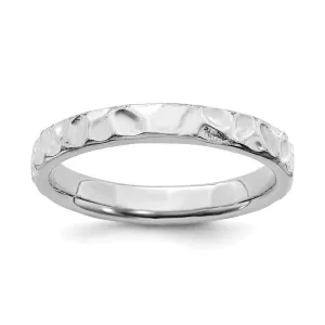 Stackable Expressions Jewelry Sterling Silver Stackable Expressions Rhodium Ring | QSK259