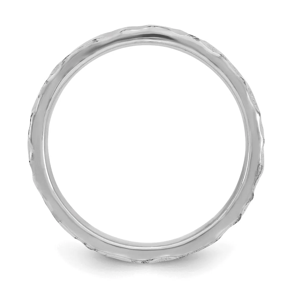Stackable Expressions Jewelry Sterling Silver Stackable Expressions Rhodium Ring | QSK259